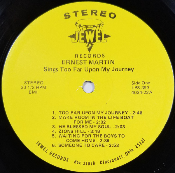 last ned album Ernest Martin - Sings Too Far Upon My Journey