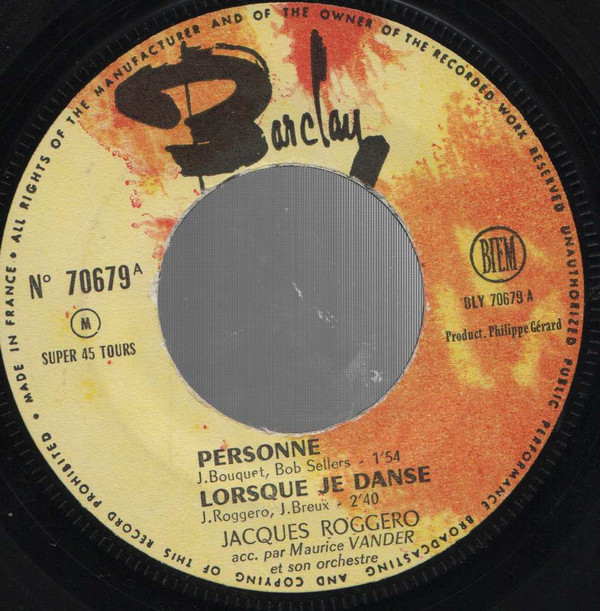last ned album Jacques Roggero - Personne