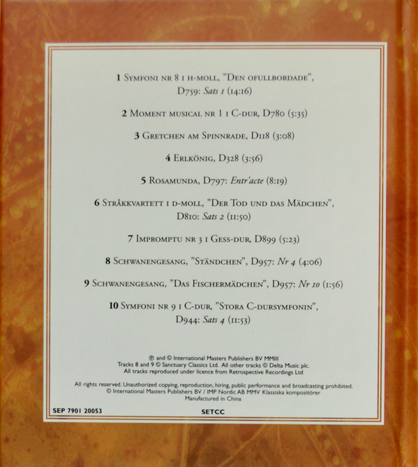 Album herunterladen Schubert - Melodisk Briljans
