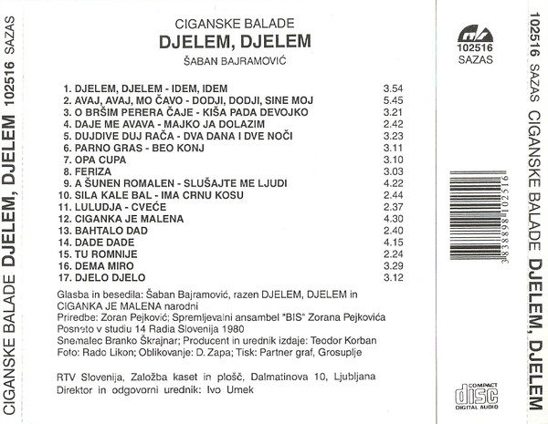 descargar álbum Šaban Bajramović - Djelem Djelem Ciganske Balade