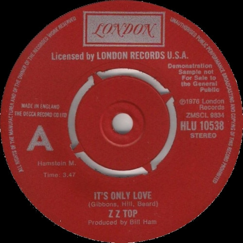 ZZ Top – It's Only Love (1976, Vinyl) - Discogs