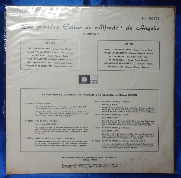télécharger l'album Alfredo de Angelis - Los Grandes Éxitos De Alfredo De Angelis Vol 8