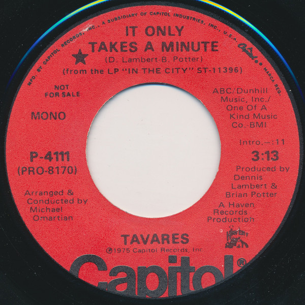 Tavares – It Only Takes A Minute (1975, Vinyl) - Discogs