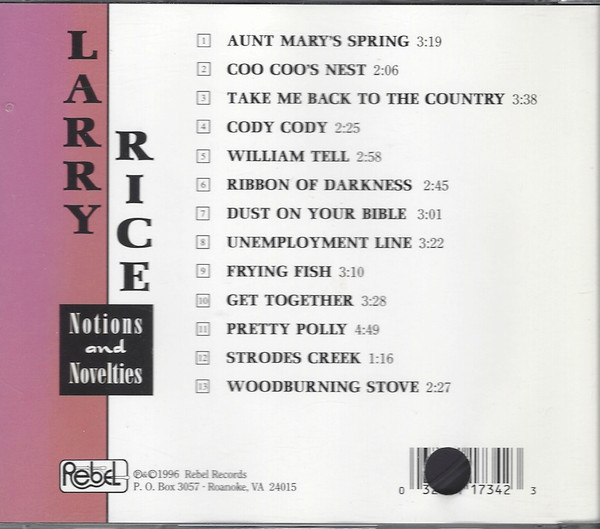 Album herunterladen Larry Rice - Notions And Novelties