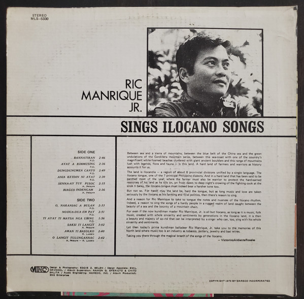 lataa albumi Ric Manrique Jr - Sings Ilocano Songs