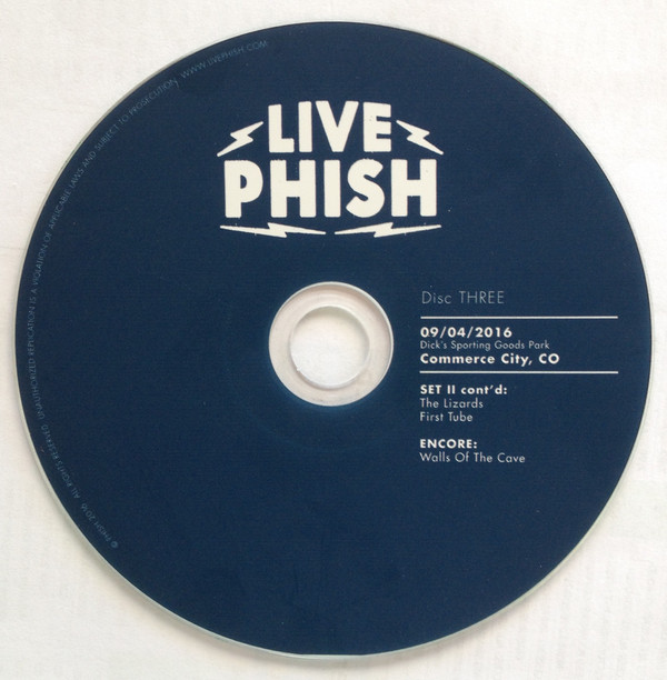 last ned album Phish - Livephish September 4 2016 Dicks Sporting Goods Park Commerce City CO