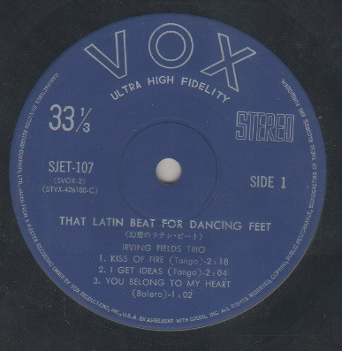 Album herunterladen Irving Fields Trio - That Latin Beat For Dancing Fet