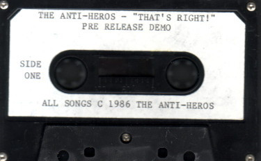 Anti-Heros – That's Right! (1987, Black Labels, Vinyl) - Discogs