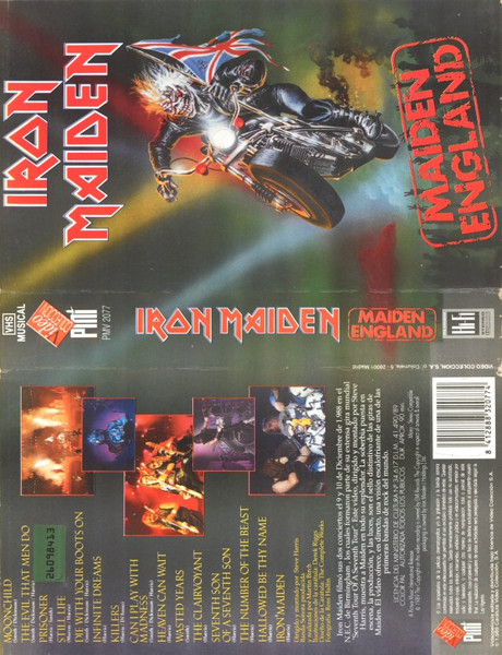 Pegatina de vinilo Iron Maiden England 88' de 4,25. Calcomanía clásica de  metal pesado para auto.