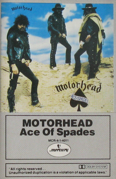 Motörhead – Ace Of Spades (1980, Cassette) - Discogs