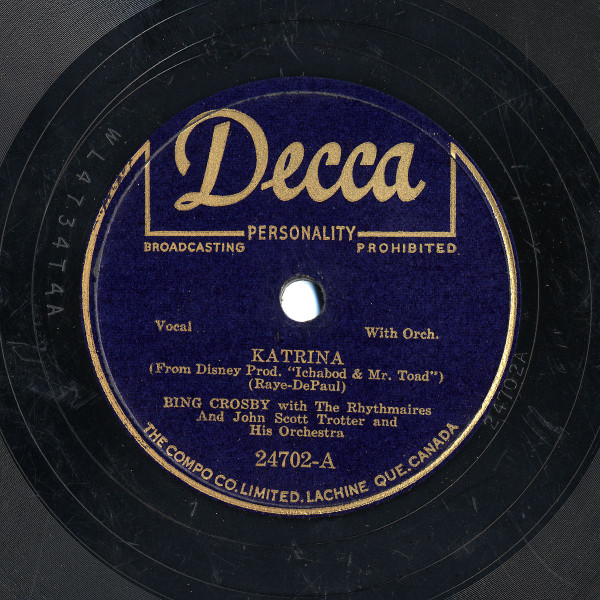 Bing Crosby with The Rhythmaires and Vic Schoen And His Orchestra