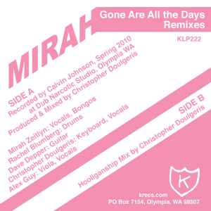 Mirah (3) - Gone Are All The Days Remixes album cover