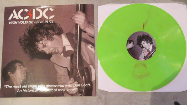 Forkert input Turbine AC/DC – High Voltage - Live in '75 (2015, Green with Red Splatters, Vinyl)  - Discogs
