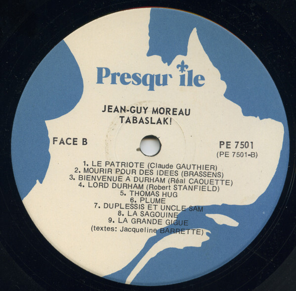 Jean-Guy Moreau - Tabaslak! | Presqu'île (PE 7501) - 4