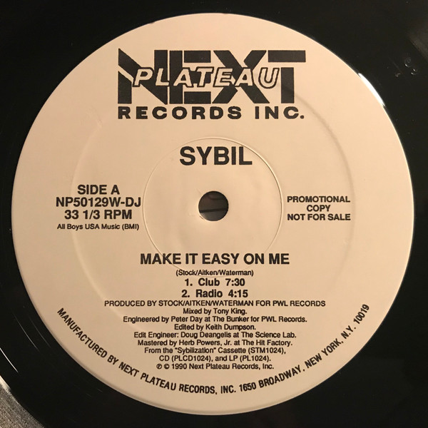 Sybil – Make It Easy On Me (1990, Picture Sleeve, Vinyl) - Discogs