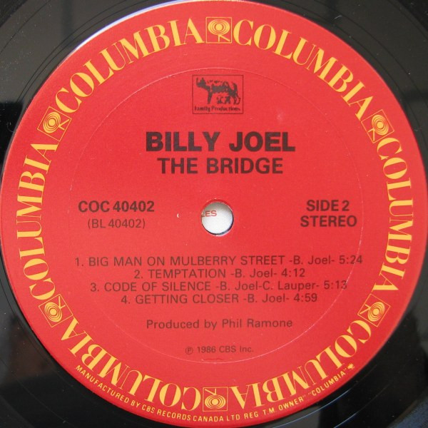 Billy Joel - The Bridge | Columbia (COC 40402) - 4