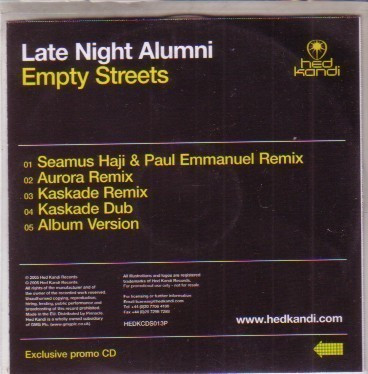 Late Night Alumni Empty Streets 2005 Vinyl Discogs