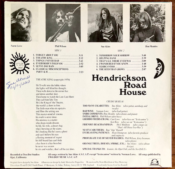 last ned album Hendrickson Road House - Hendrickson Road House