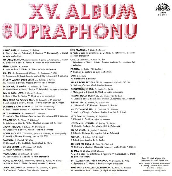 Album herunterladen Various - XV Album Supraphonu