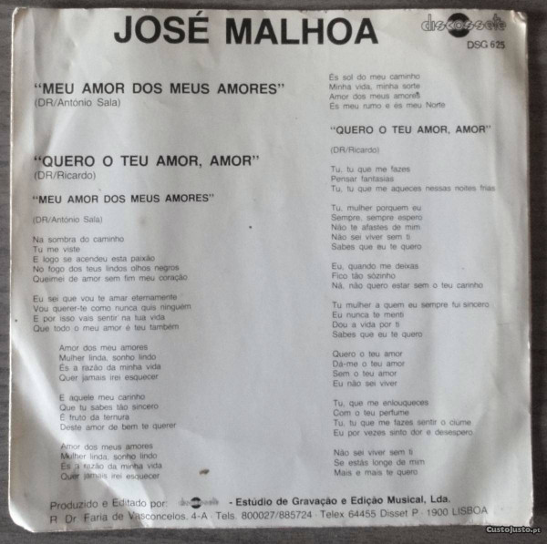last ned album José Malhoa - Meu Amor Dos Meus Amores