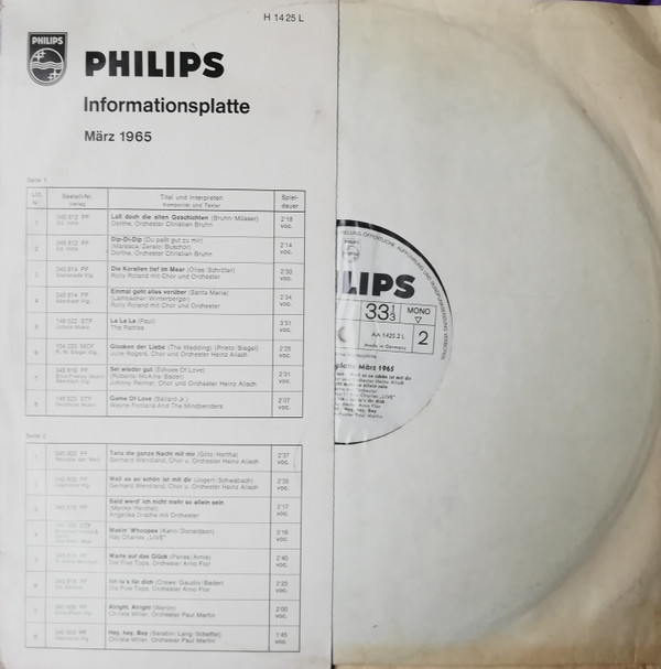 lataa albumi Various - Philips Informationsplatte März 1965