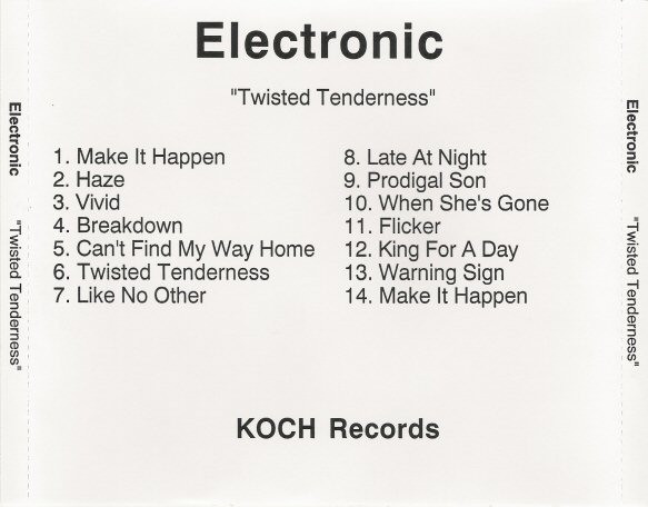 Electronic - Twisted Tenderness | Releases | Discogs
