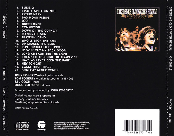 Creedence Clearwater Revival Featuring John Fogerty - Chronicle (The 20 Greatest Hits) | Fantasy (CFCD-623) - 2