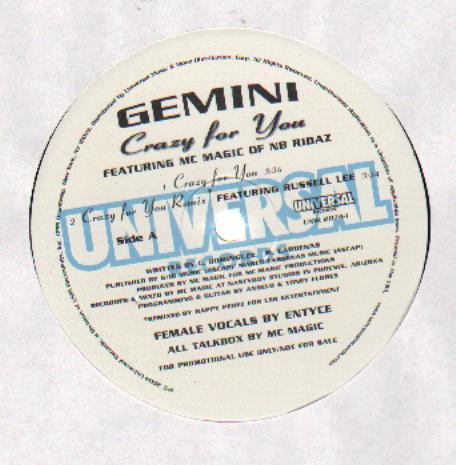 Gemini – Crazy For You (2004, CD) - Discogs