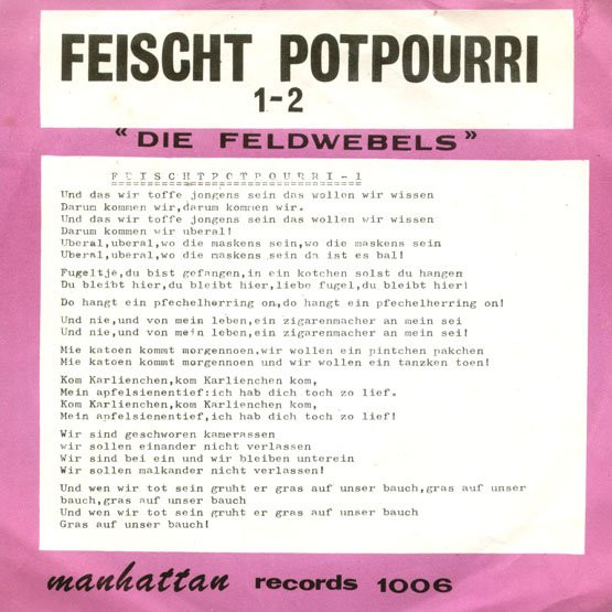 descargar álbum Die Feldwebels - Feischt Potpourri