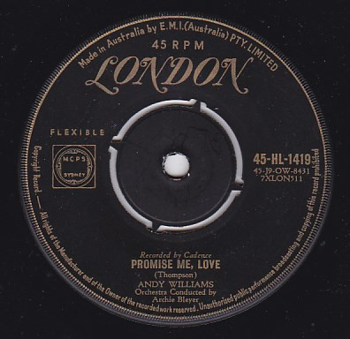 descargar álbum Andy Williams - Promise Me Love