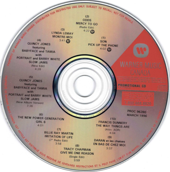 Album herunterladen Various - Warner Music Canada March 1996 Vol 278
