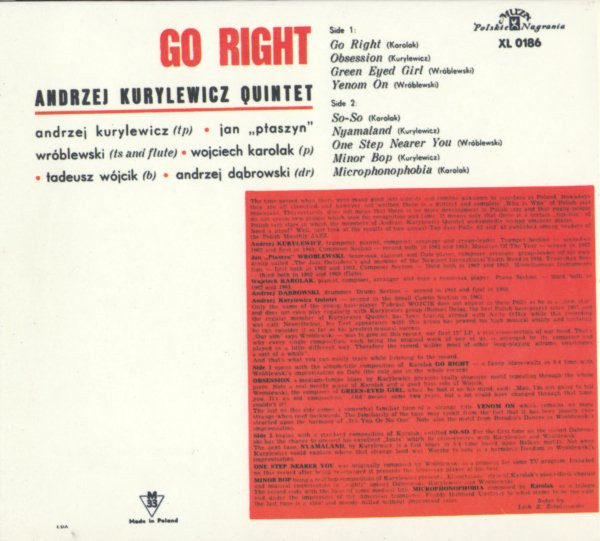 Album herunterladen Andrzej Kurylewicz Quintet - Go Right