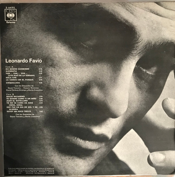 Album herunterladen Leonardo Favio - Favio Grandes Exitos