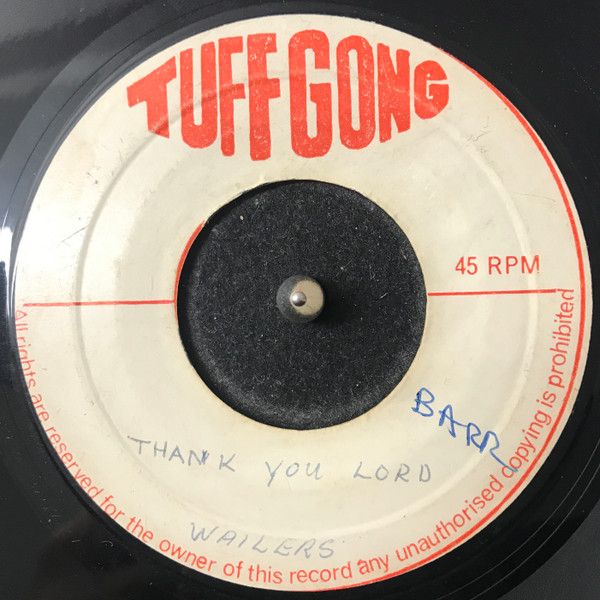 Bob Marley & The Wailers – Thank You Lord (1967, Vinyl) - Discogs