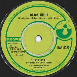 Deep Purple – Black Night (1970, Knock-Out Centre, Vinyl) - Discogs