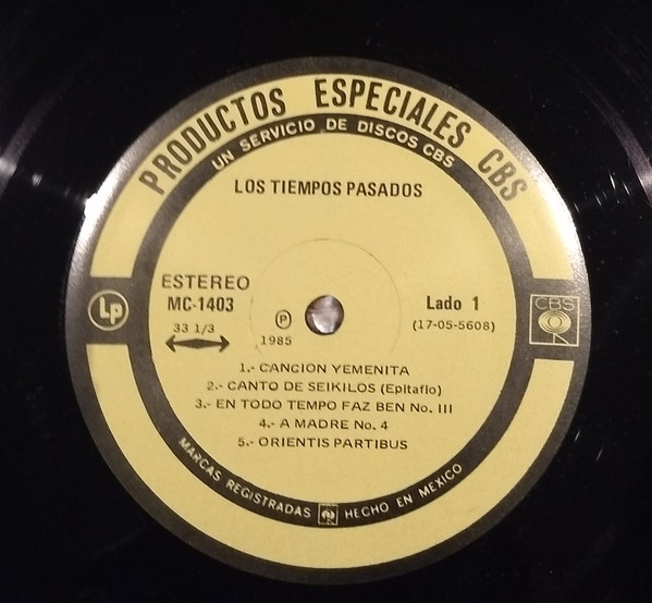descargar álbum Los Tiempos Pasados - Musica Antigua