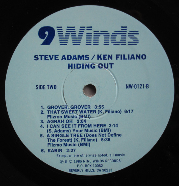 télécharger l'album Steve Adams Ken Filiano - Hiding Out