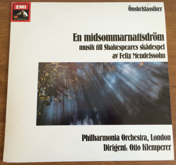 last ned album Felix Mendelssohn, Philharmonia Orchestra, Otto Klemperer - En Midsommarnattsdröm Musik Till Shakespeares Skådespel