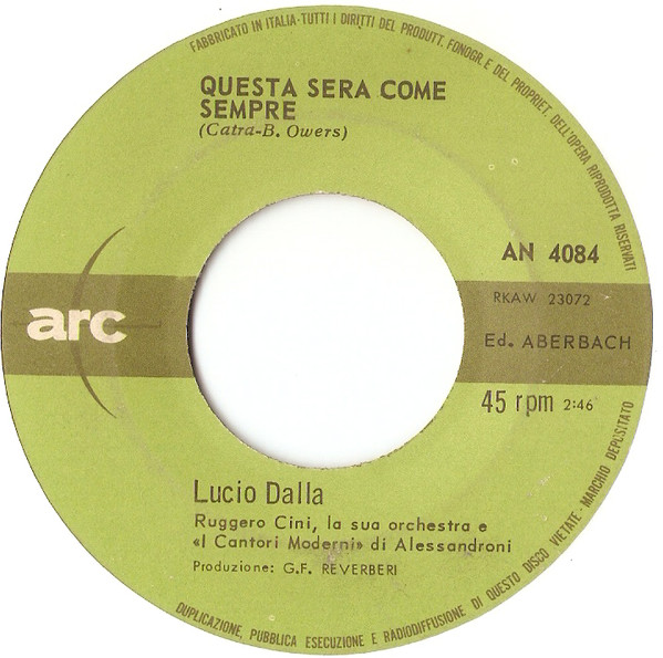 Album herunterladen Lucio Dalla - Questa Sera Come Sempre