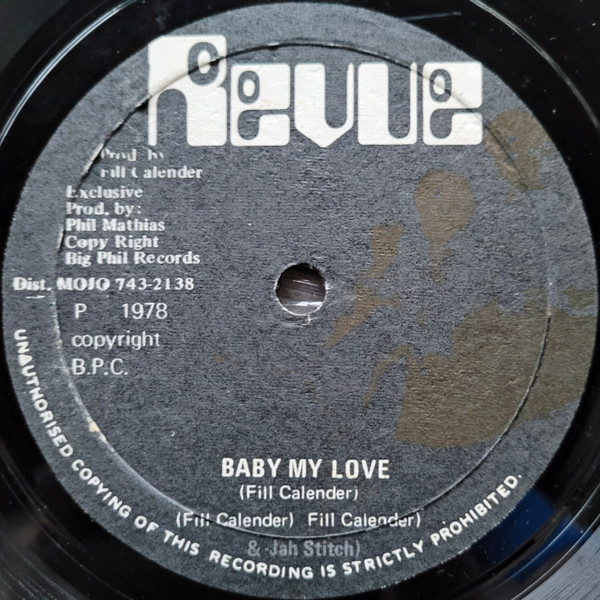 Fil Callender / Jah Stitch – Baby My Love (1978, Vinyl) - Discogs
