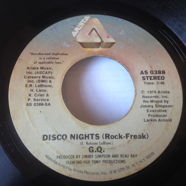 G.Q. – Disco Nights (Rock-Freak) (1979, Vinyl) - Discogs