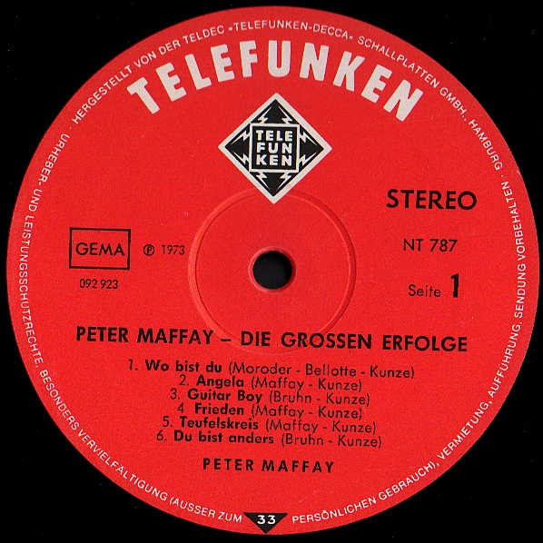 Album herunterladen Peter Maffay - Die Grossen Erfolge