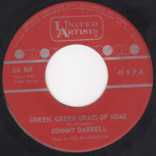 Johnny Darrell – Green, Green Grass Of Home (1965, Vinyl) - Discogs