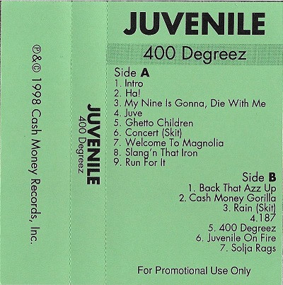 Juvenile – 400 Degreez (1998, Cassette) - Discogs