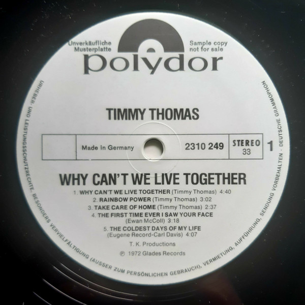 Timmy Thomas - Why Can't We Live Together | Releases | Discogs