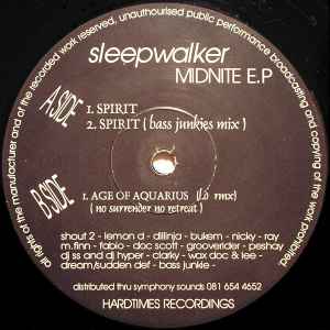 Sleepwalker (5) - Midnite E.P album cover