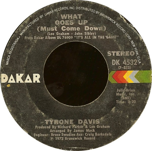 Tyrone Davis – What Goes Up (Must Come Down) / There's Got To Be