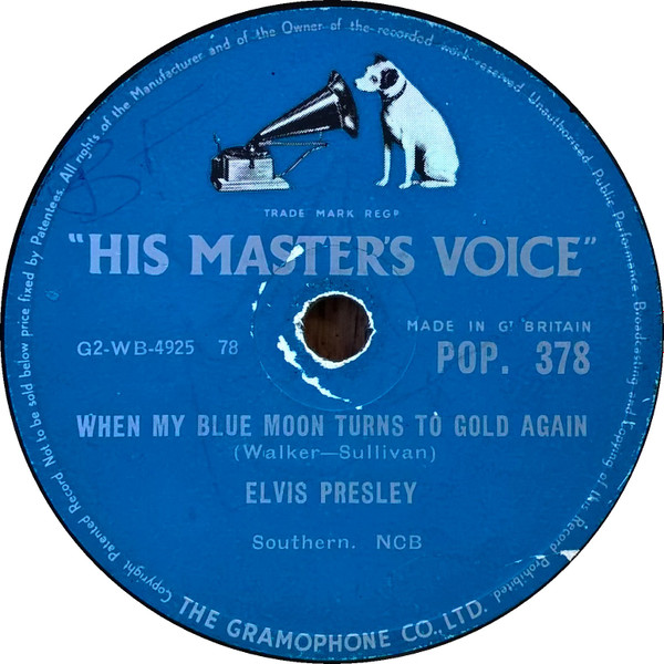 Elvis Presley - Paralyzed | His Master's Voice (POP. 378) - 2