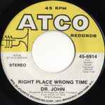 Cover of Right Place Wrong Time / I Been Hoodood, 1973, Vinyl