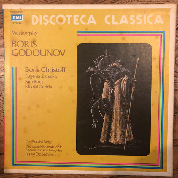 lataa albumi Mussorgski, Boris Christoff, Eugenia Zareska, Kim Borg, Nicolai Gedda, Cori Russi di Parigi, Orchestre National De France, Issay Dobrowen - Boris Godounov